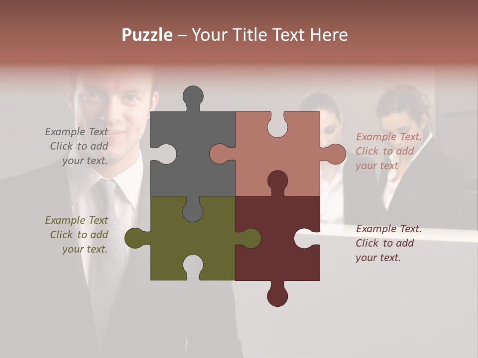 Smiling Success Man PowerPoint Template