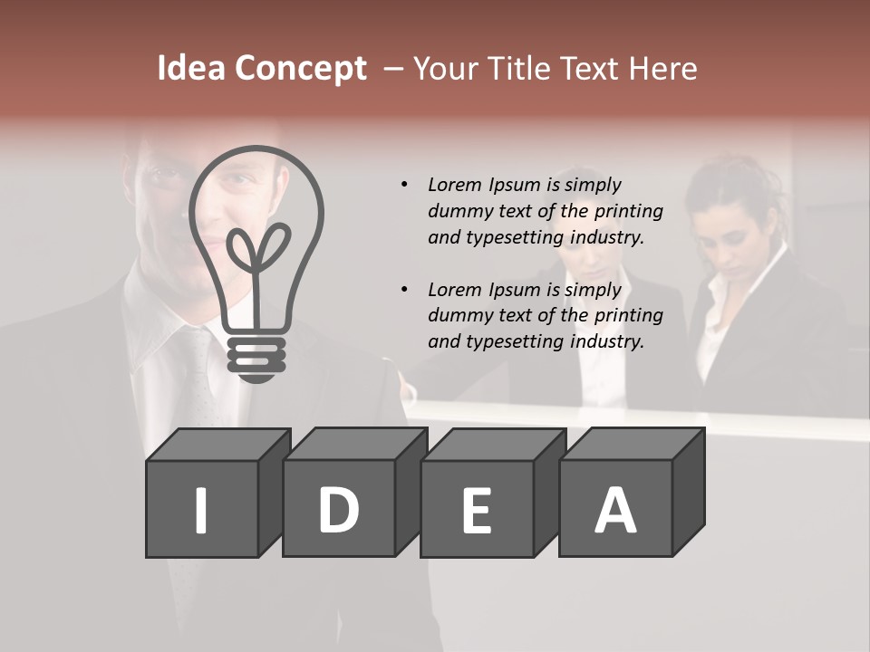 Smiling Success Man PowerPoint Template