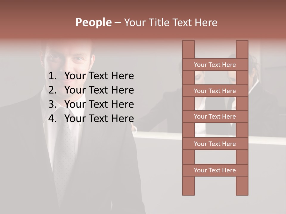 Smiling Success Man PowerPoint Template