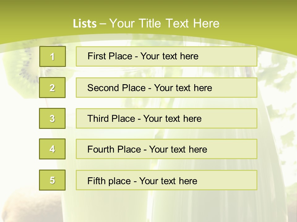 Drink Tropical Healthy PowerPoint Template