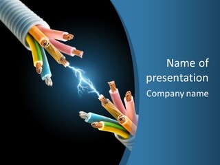 Fire Electric Shock PowerPoint Template