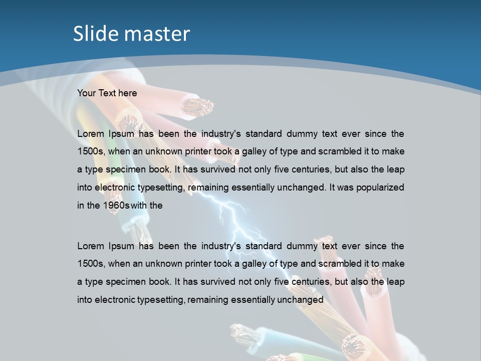 Fire Electric Shock PowerPoint Template