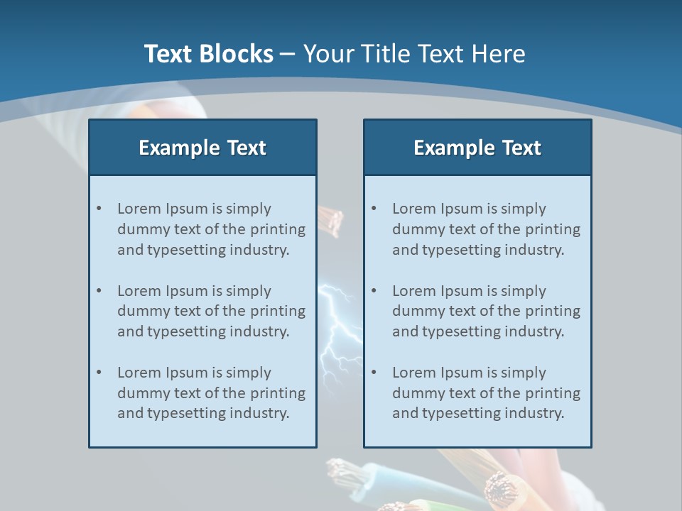 Fire Electric Shock PowerPoint Template