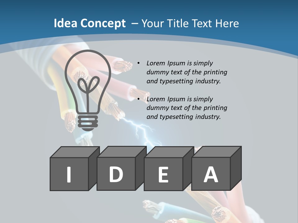 Fire Electric Shock PowerPoint Template