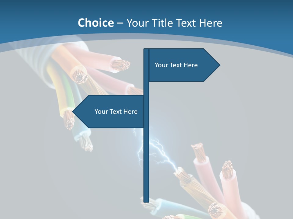 Fire Electric Shock PowerPoint Template