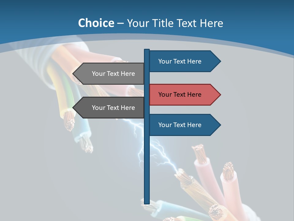 Fire Electric Shock PowerPoint Template