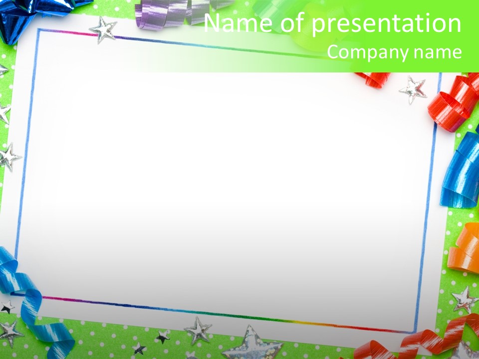 Ribbon Space Colored PowerPoint Template