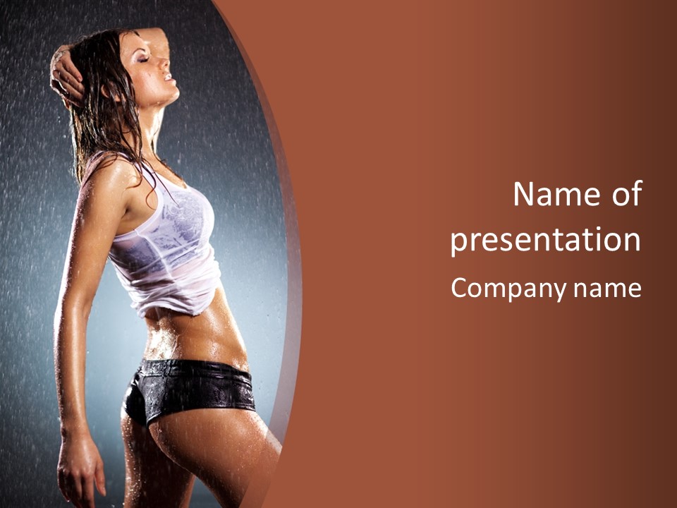 Wet Girl Femininity PowerPoint Template