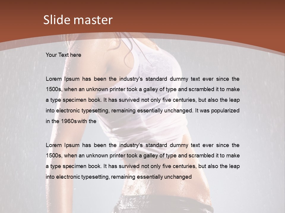 Wet Girl Femininity PowerPoint Template