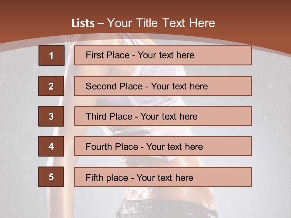 Wet Girl Femininity PowerPoint Template