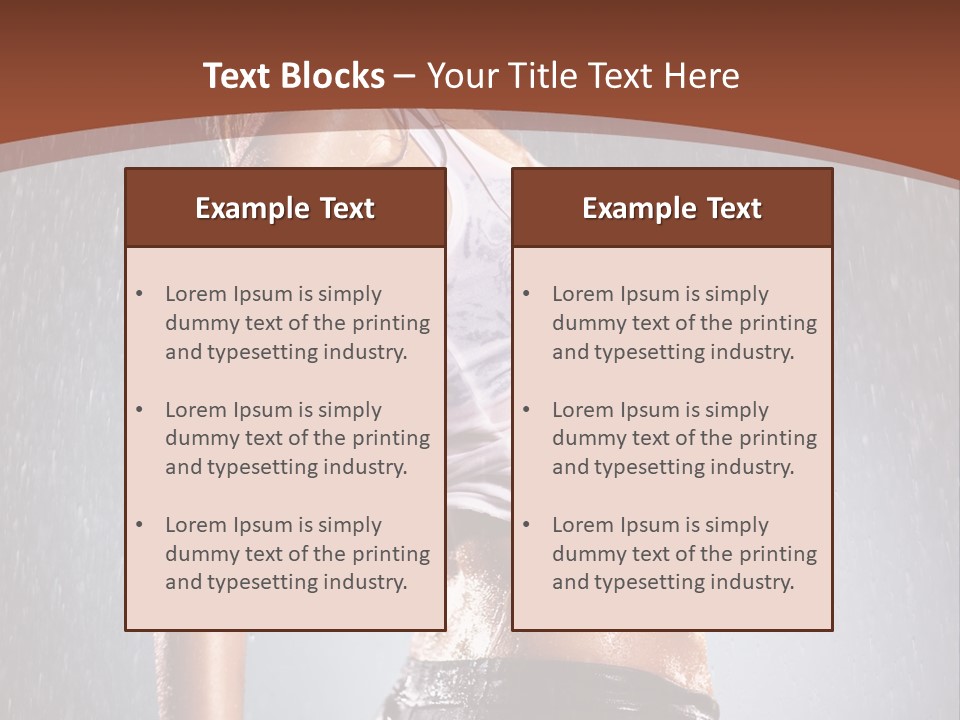 Wet Girl Femininity PowerPoint Template