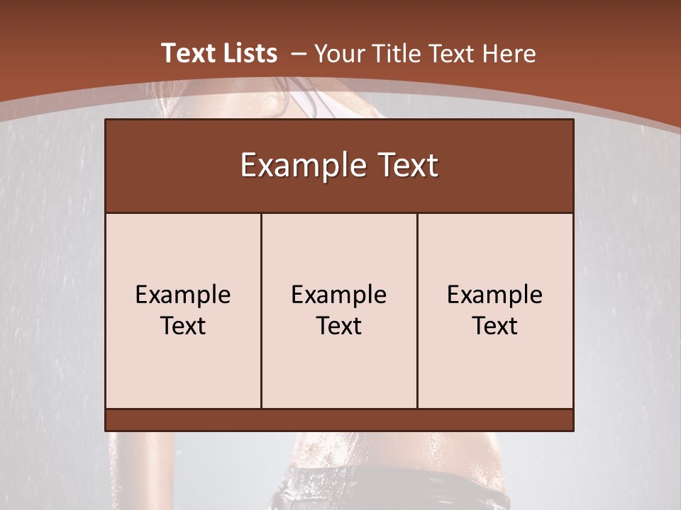 Wet Girl Femininity PowerPoint Template