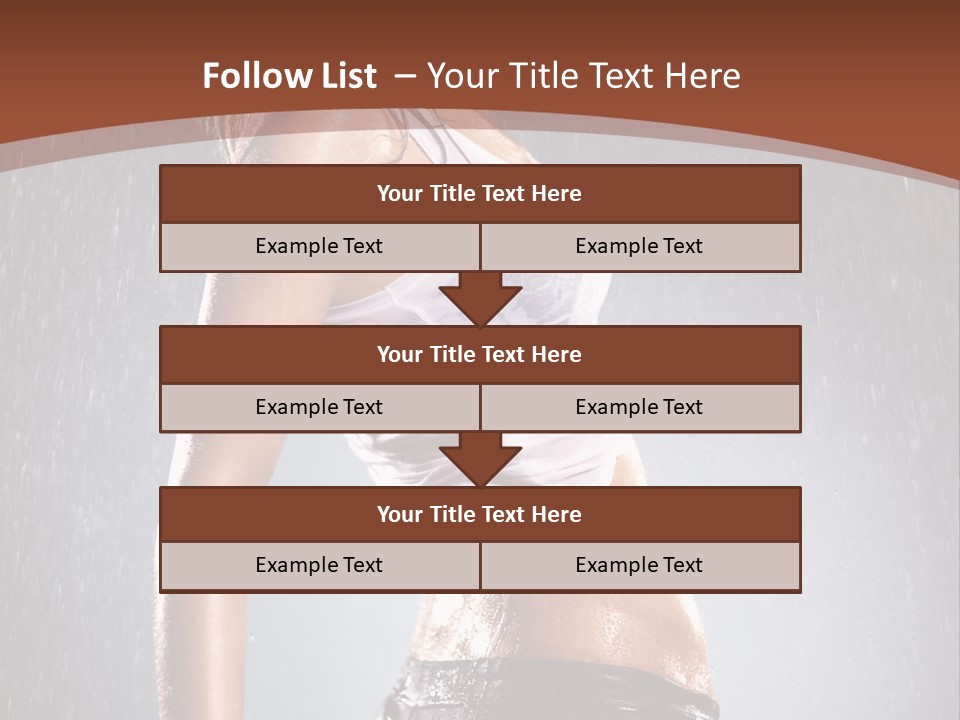 Wet Girl Femininity PowerPoint Template