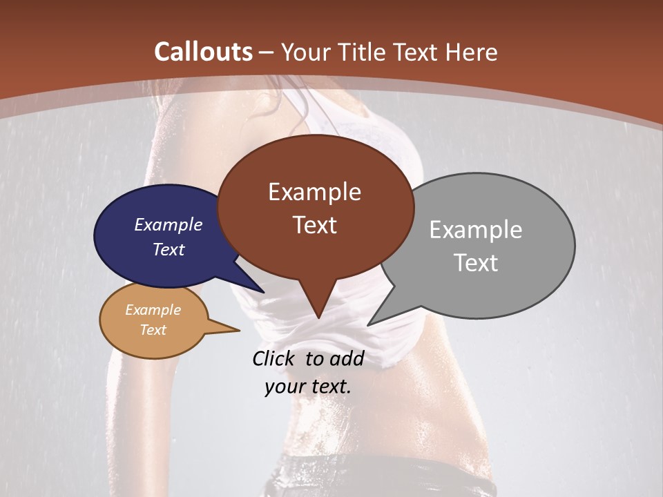 Wet Girl Femininity PowerPoint Template