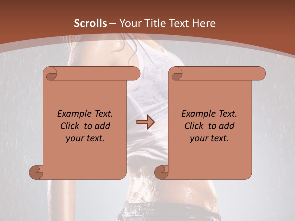 Wet Girl Femininity PowerPoint Template