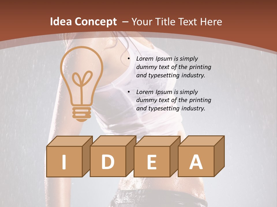 Wet Girl Femininity PowerPoint Template