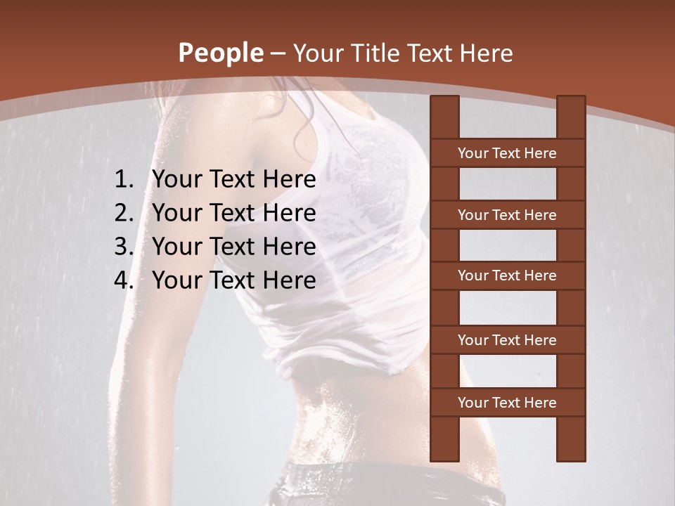 Wet Girl Femininity PowerPoint Template