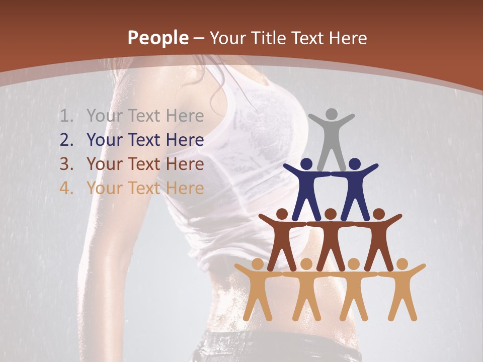 Wet Girl Femininity PowerPoint Template