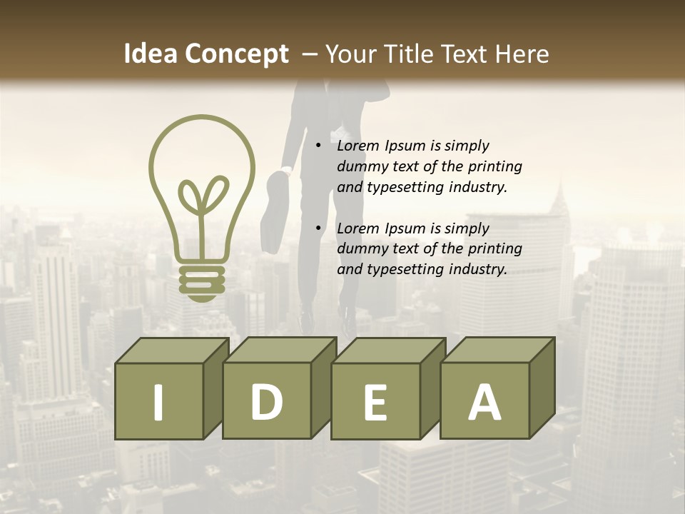 Building Man Idea PowerPoint Template