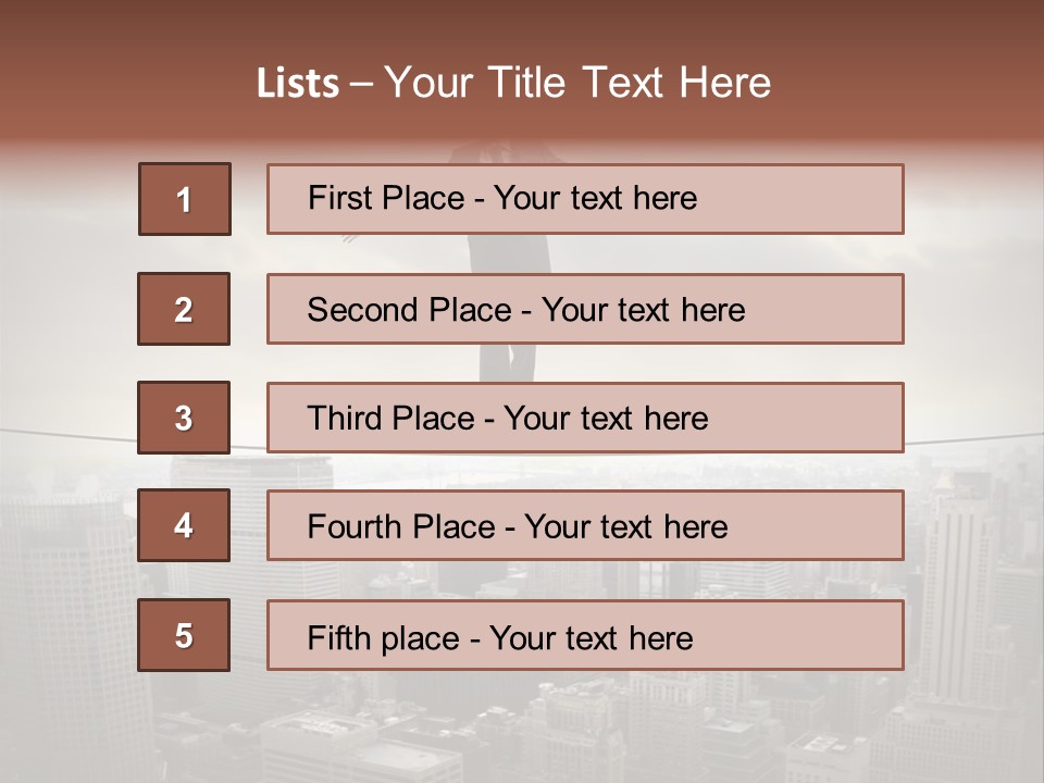 Adult Fear City PowerPoint Template