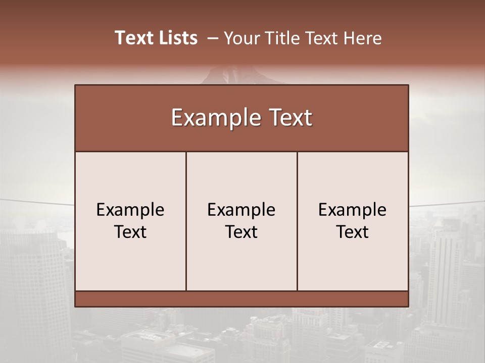 Adult Fear City PowerPoint Template