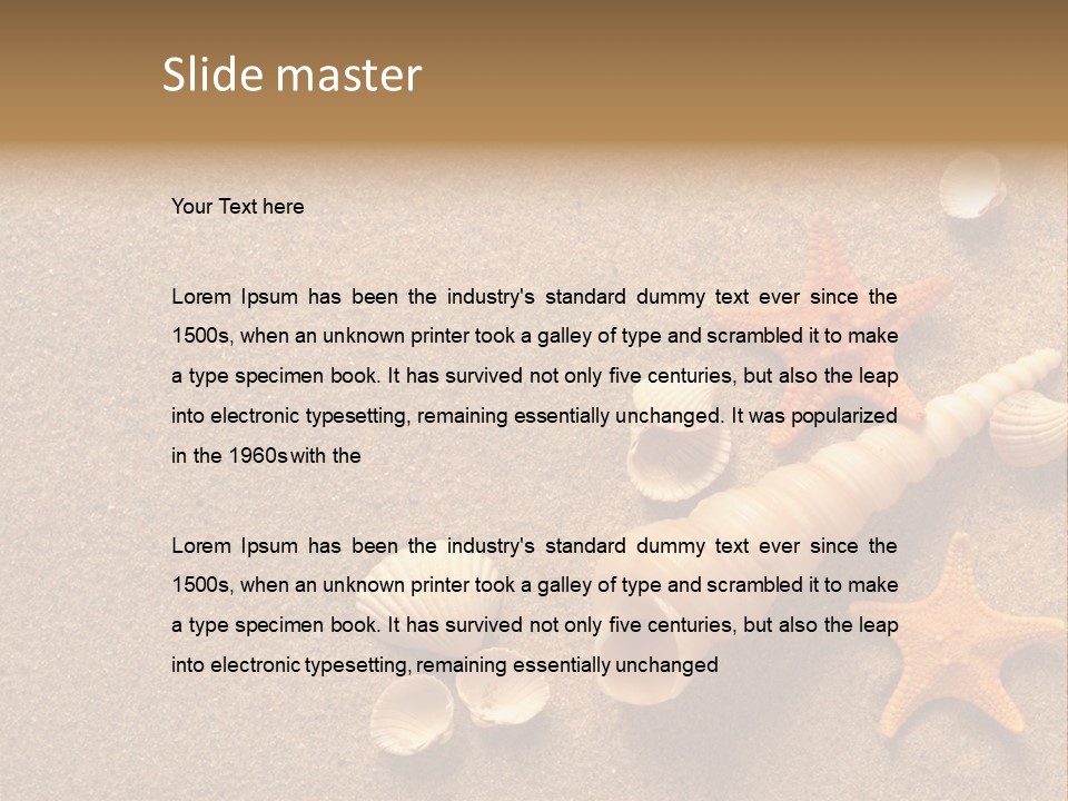 Vacation Souvenir Starfish PowerPoint Template