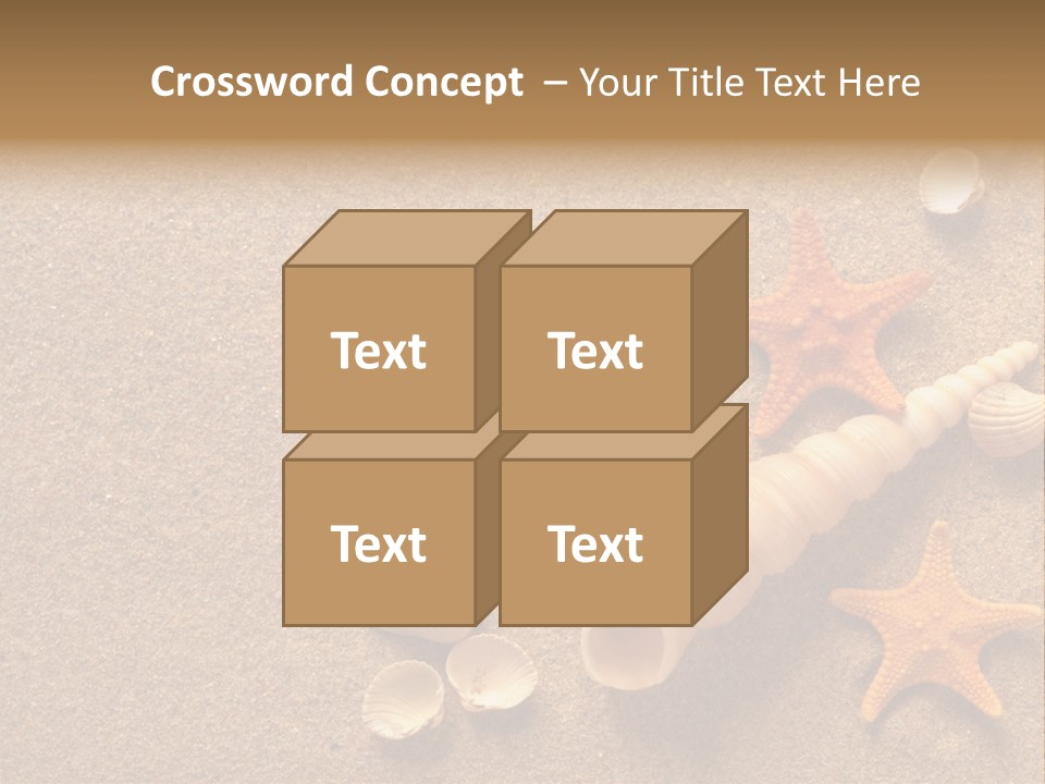 Vacation Souvenir Starfish PowerPoint Template