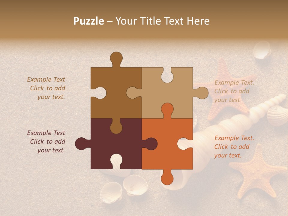 Vacation Souvenir Starfish PowerPoint Template