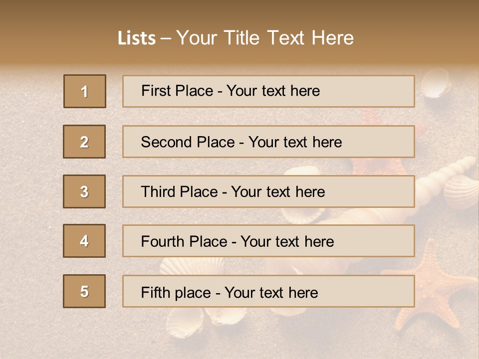 Vacation Souvenir Starfish PowerPoint Template
