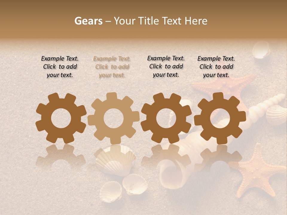 Vacation Souvenir Starfish PowerPoint Template