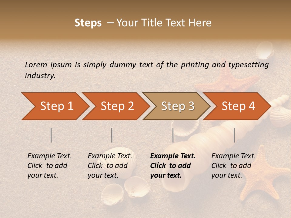 Vacation Souvenir Starfish PowerPoint Template