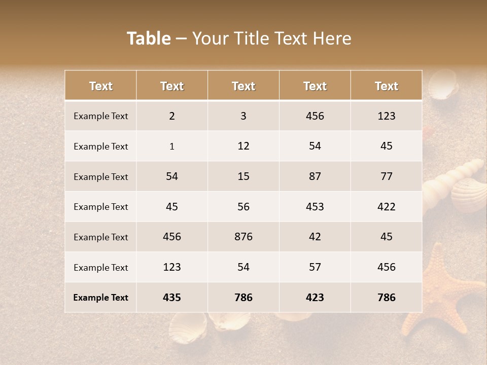 Vacation Souvenir Starfish PowerPoint Template