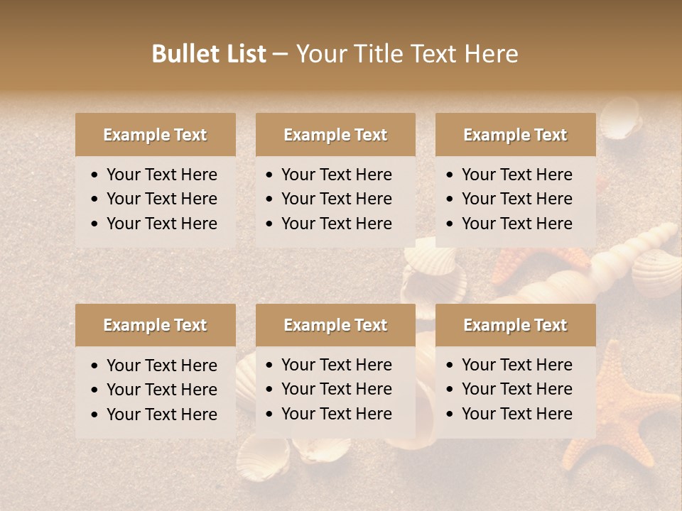 Vacation Souvenir Starfish PowerPoint Template