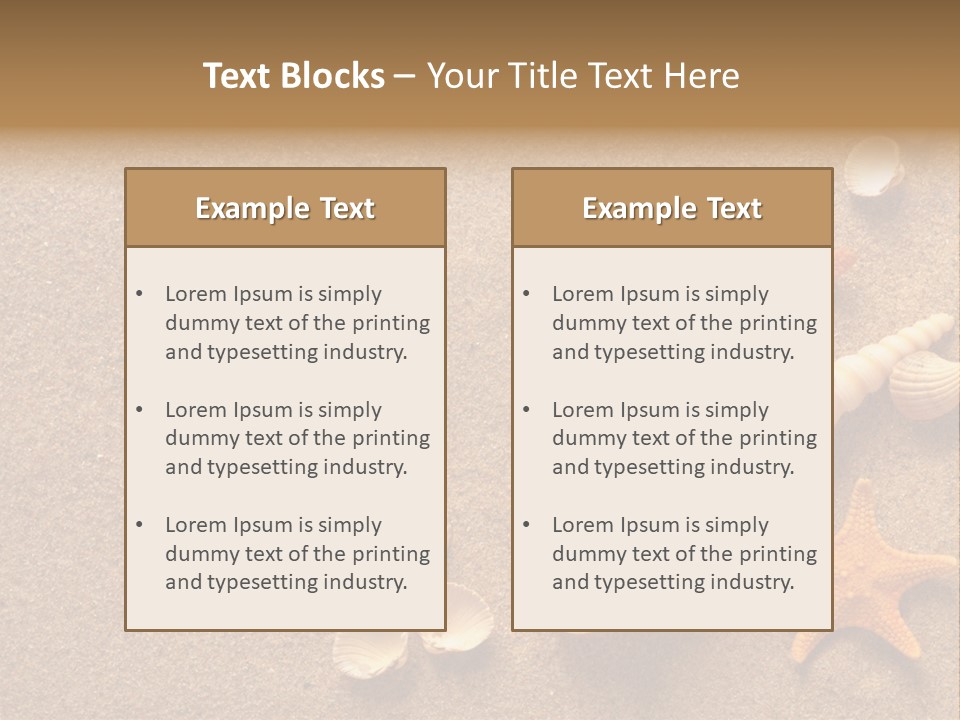 Vacation Souvenir Starfish PowerPoint Template