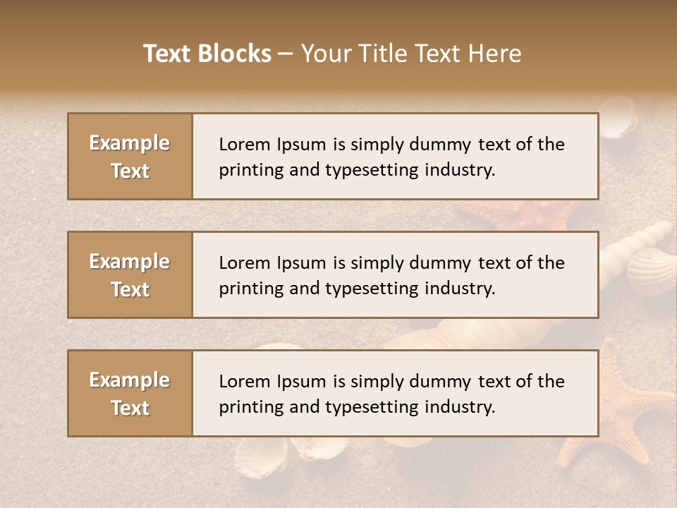 Vacation Souvenir Starfish PowerPoint Template