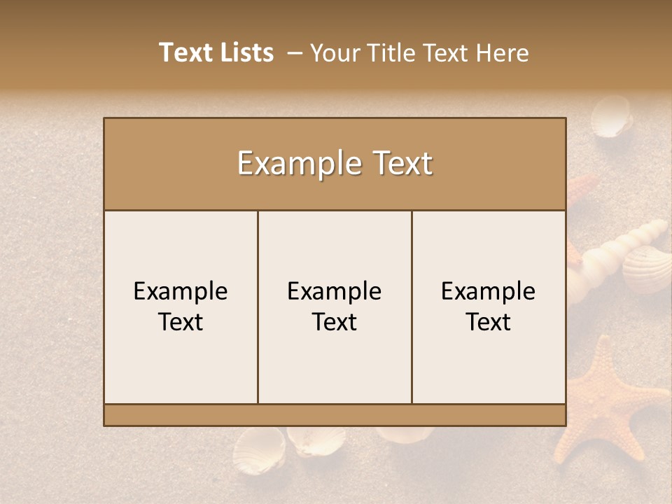 Vacation Souvenir Starfish PowerPoint Template