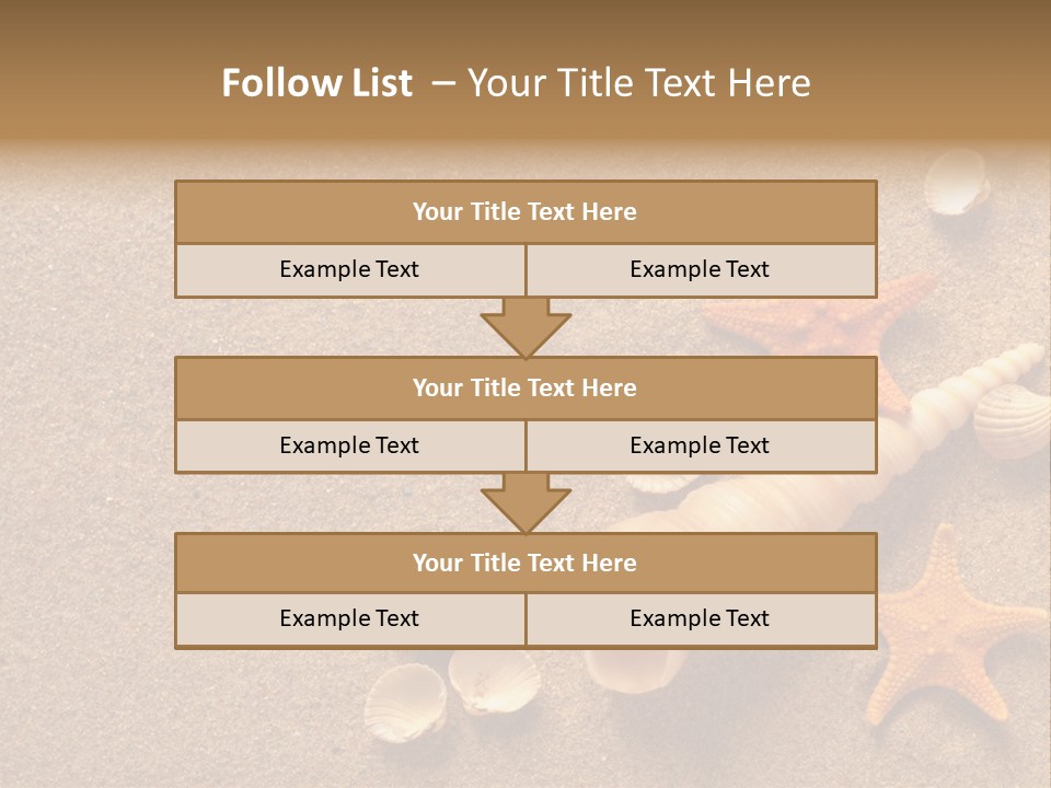 Vacation Souvenir Starfish PowerPoint Template