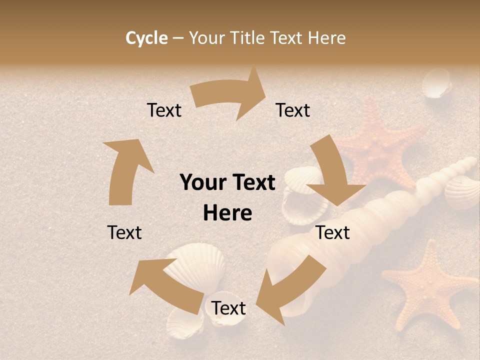 Vacation Souvenir Starfish PowerPoint Template