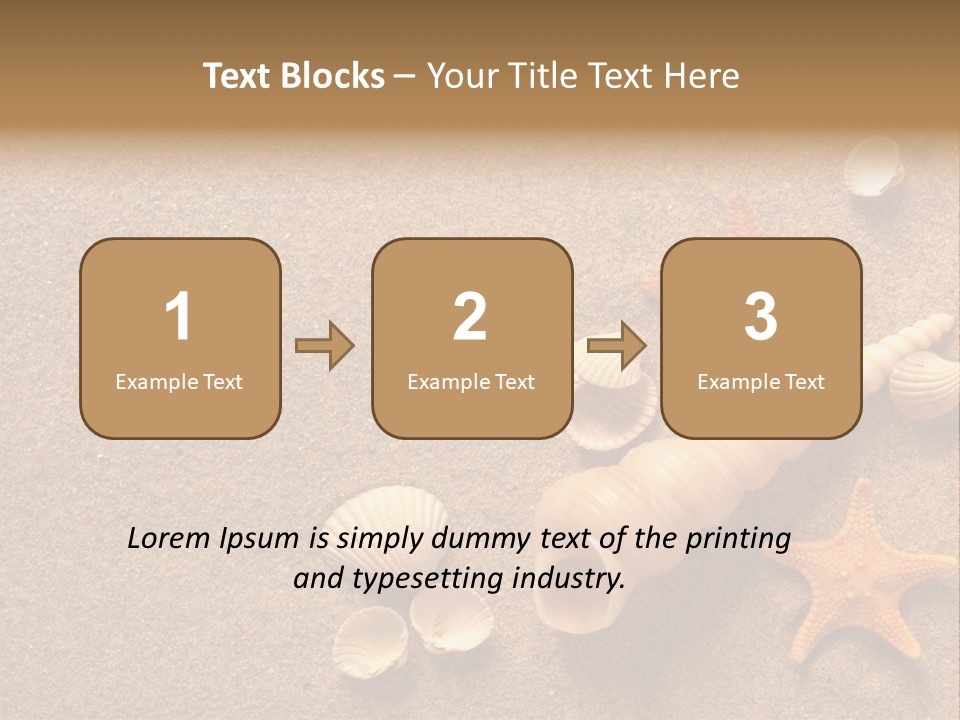 Vacation Souvenir Starfish PowerPoint Template