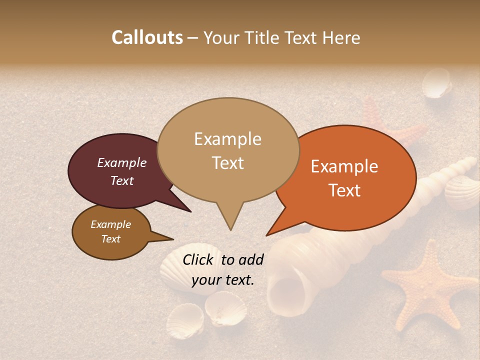 Vacation Souvenir Starfish PowerPoint Template