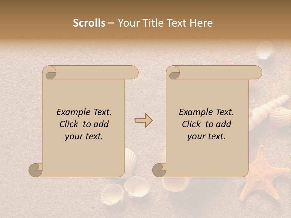 Vacation Souvenir Starfish PowerPoint Template