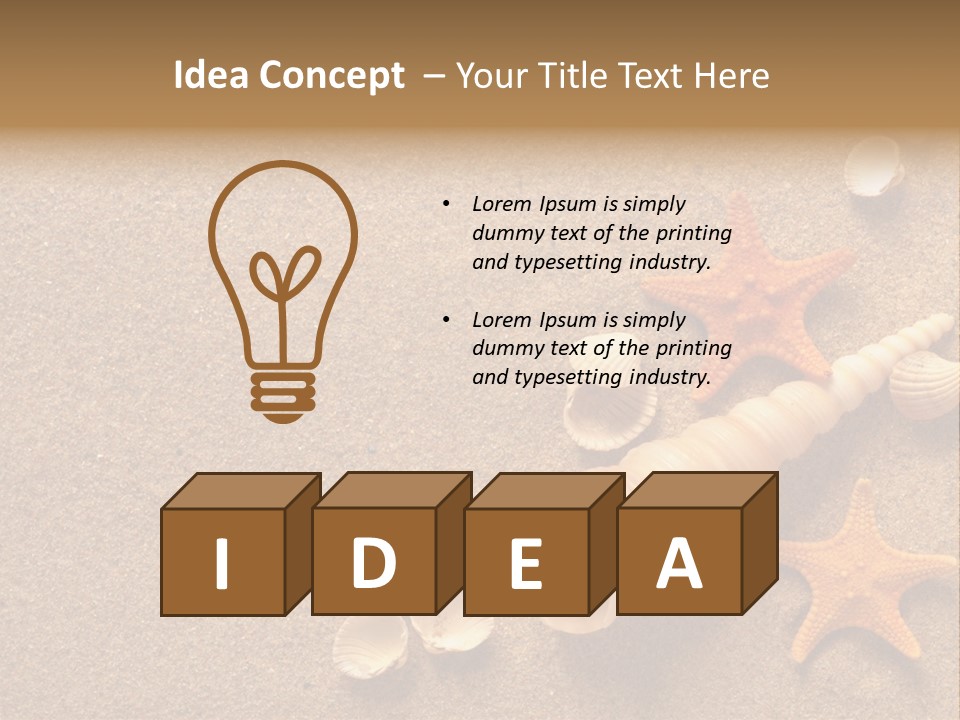 Vacation Souvenir Starfish PowerPoint Template