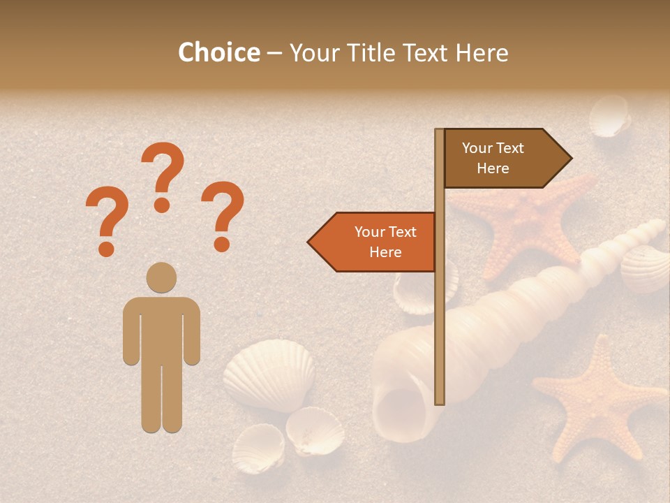 Vacation Souvenir Starfish PowerPoint Template