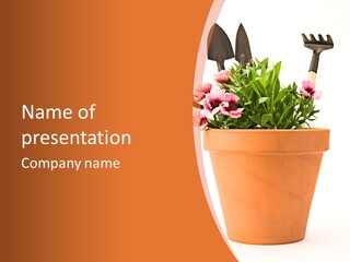 Stilllife Botany Shovel PowerPoint Template