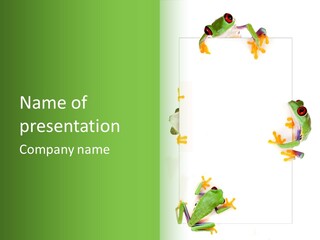 Space Color Frog PowerPoint Template