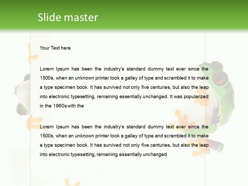 Space Color Frog PowerPoint Template