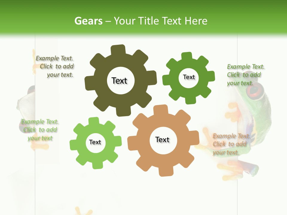 Space Color Frog PowerPoint Template