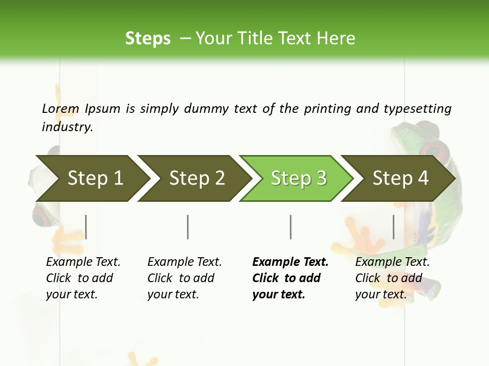 Space Color Frog PowerPoint Template
