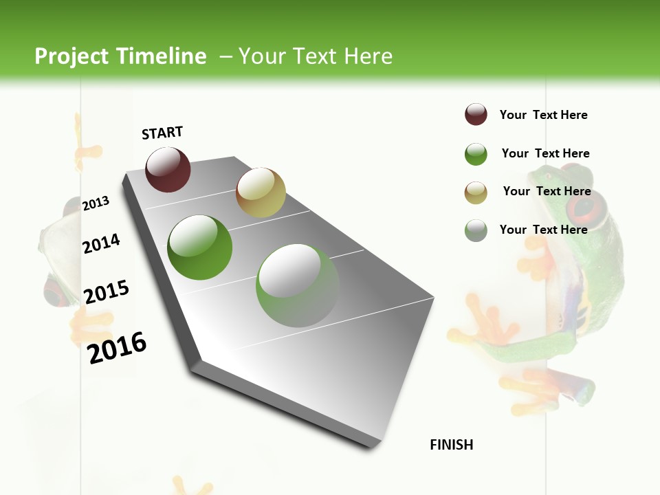 Space Color Frog PowerPoint Template