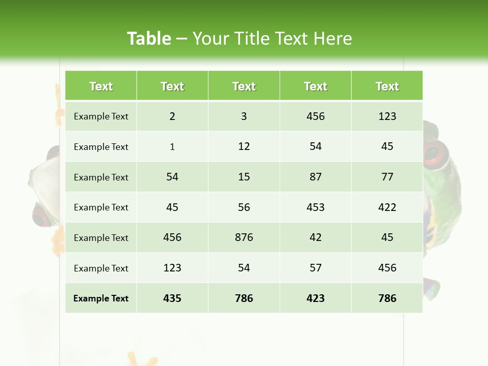 Space Color Frog PowerPoint Template